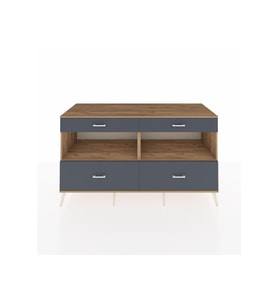 Kronos Konsol 2 Raflı 4 Çekmeceli  176x59x99 Çam-Çam/Antrasit