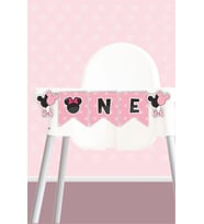 Minnie Mouse Pink Temalı ONE banner *Kalın Kağıt