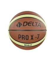 Delta 7 Numara Pro X Deluxe Kauçuk 7 Numara Basketbol Topu Kahverengi