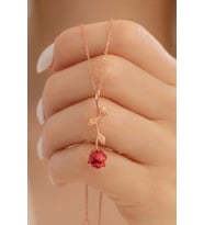 Vog -  Vog -  Rose (Altın Kaplama) Gül Obje Vog -  925 Ayar Gümüş