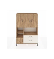 Hyperion Dolap 7 Raflı 2 Çekmeceli 5 Kapaklı 132x44x195 Çam-Çam/Aytaşı