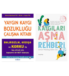 Yaygın Kaygı Bozukluğu Çalışma Kitabı + Kaygıları Aşma Rehberi 2 Kitap