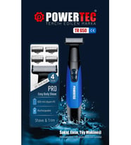 Powertec Tr-650 Vücut Tıraş Makinesi (Body Groom) Çift Bıçak - Sıfıra Yakın Kesim