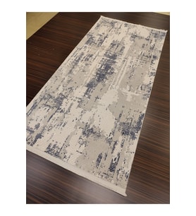 HALIMARKA ROSA B759C GRİ MAVİ MODERN HALI YOLLUK 100X200 CM