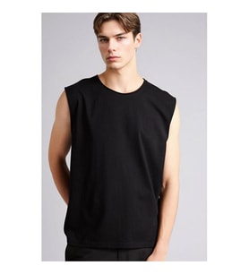 Defacto 26Y801003026 Siyah Erkek Kolsuz T-shirt C7205AX/BK81
