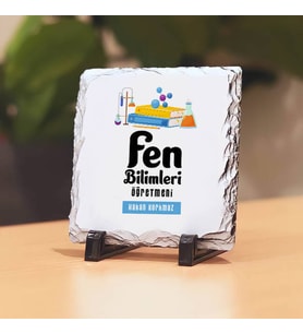Fen Bilimleri Öğretmenlerine Hediye Taş Baskı