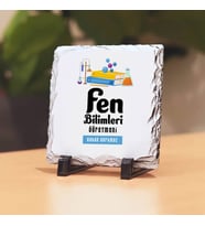 Fen Bilimleri Öğretmenlerine Hediye Taş Baskı
