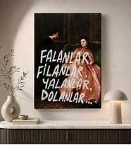 BK Gift Vintage Klasik Sanat Esprili Sözlü Dekoratif Kanvas Tablo - 1