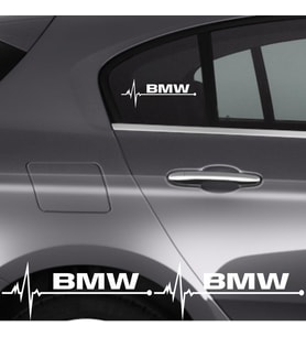 Bmw 525 İçin Uyumlu Aksesuar Oto Ritim Sticker 2 Adet 20*9 Cm