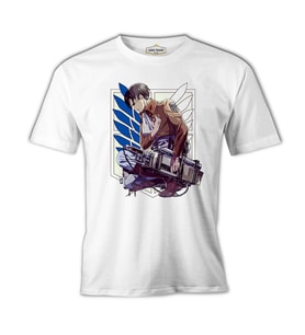 Levi Ackerman - AOT Beyaz Erkek Tshirt