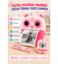 Çocuk Termal Yazıcılı Dijital Fotoğraf Makinesi 2.4 İnç IPS Ekran Video Kay