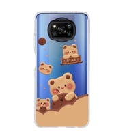 Poco X3 Pro / X3 NFC Uyumlu Bear Tasarımlı Şeffaf Telefon Kılıfı