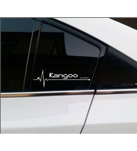 Kangoo Nabız Kalp atışı sticker 2 adet kelebek cam
