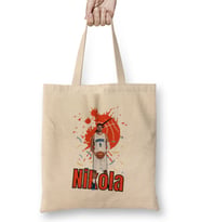 Vucevic Nikola Vucevic Vintage Art - Legend Basketball Gift Bez Çanta Uzun Saplı