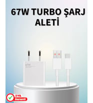 67 Watt Güçlü Şarj Aleti Samsung S23 Ultra S24 Uyumlu