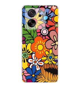 PrintiFy Xiaomi Mi 13T ile Uyumlu Retro Color 2  Kamera Korumalı Şeffaf  Kılıf