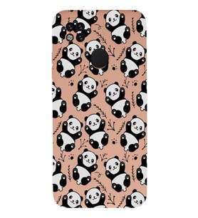 Xiaomi Redmi 10a Uyumlu Lansman Kılıf Panda Tasarımlı İçi Kadife Kapak-Pudra (Şeffaf)