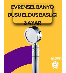 Sağlam Metal Hortum Bağlantılı, 360° Hareketli Duş Başlığı