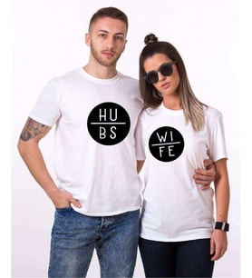 Tshirthane Wife Hubs Sevgili Kombinleri Tshirt Kombini (Tek Ürün Fiyatıdır.)