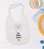 BK Kids İlk Dişim Çıktı Tasarımlı Bebek Mama Önlüğü - Model 1