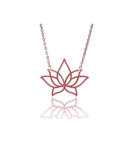 Lotus Çiçeği Sarı Renk 925 Ayar Gümüş • Sevgiliye • Eşe • Anneye • Arkadaşa Kolye