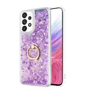 Microsonic Samsung Galaxy A53 5G Kılıf Glitter Liquid Holder Mor