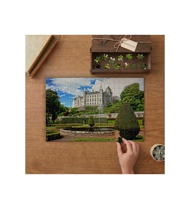 Dunrobin Kalesi - Tarih - Mimari Tasarımı 240 parça Ahşap Puzzle Ahşap Kutuda MP09712