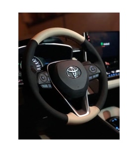 Toyoto Corolla Nubuk Alcantara Bej Deri Direksiyon Kılıfı