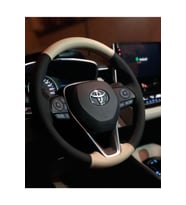Toyoto Corolla Nubuk Alcantara Bej Deri Direksiyon Kılıfı