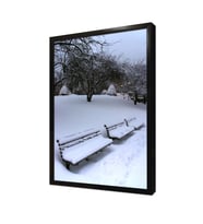 Karlar Altında Kalmış Park Çerçeveli Mdf Tablo