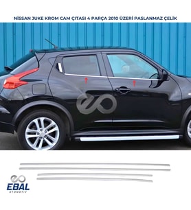 Nissan Juke Krom Cam Çıtası 4 prç. 2010 Üzeri P. Çelik