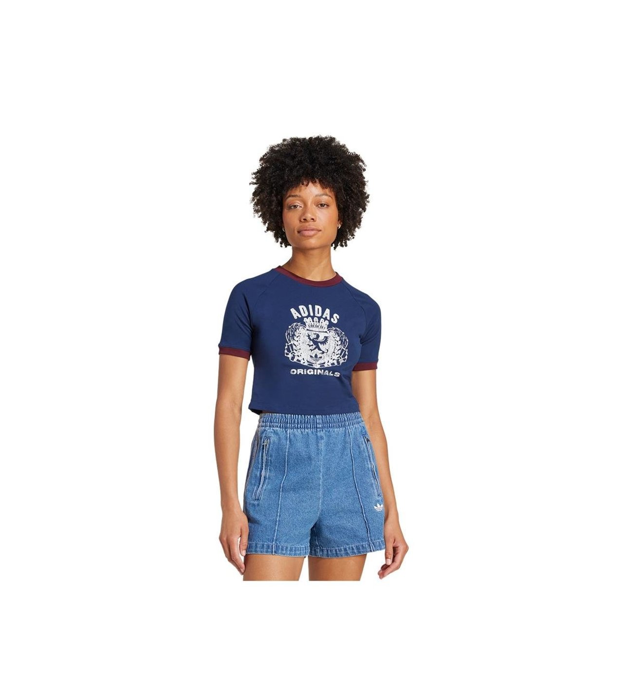 adidas Kadın Mavi T-shirt GRFX TEE JW6033