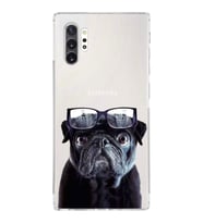 PrintiFy Samsung Galaxy Note 10 Plus ile Uyumlu Köpek 3 Kamera Korumalı Şeffaf Kılıf
