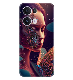 Oppo Reno 13 Pro Kılıf Boutique Baskılı Resimli Kelebek Kadın Pcode -075