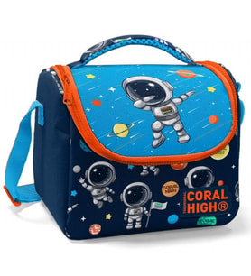 Coral High Beslenme Çantası - Erkek Çocuk İçin Lacivert Mavi Astronot Baskılı
