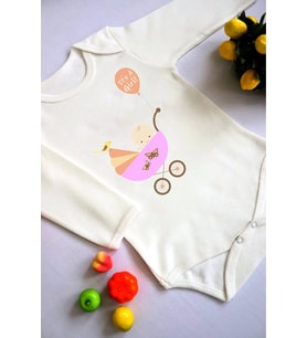 Kız Bebek It's A Girl Baskılı Body Zıbın