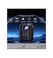 Siyah T11 Ev Sineması Projeksiyon, 4K, Wi-Fi, Bluetooth, Android TV, 1080p