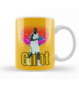 Clint Capela Vintage Art   Legend Basketball Gift Kupa Bardak Porselen