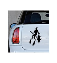 Balık Zıpkın Avcılık Av Oto Araba Sticker Etiket yapıştırma 20CM Siyah