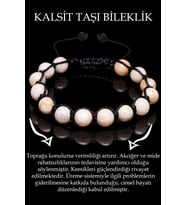 Sertifikalı Kalsit Taşı Bileklik - Makrome (Çok Renkli)