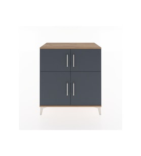 Hyperion Şifonyer 4 Raflı 4 Kapaklı 88x44x96 Çam-Antrasit