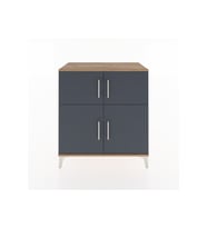 Hyperion Şifonyer 4 Raflı 4 Kapaklı 88x44x96 Çam-Antrasit