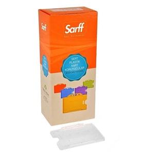 Sarff Kart Kabı Muhafaza Yatay Beyaz 50 Li (1 Paket 50 Adet)