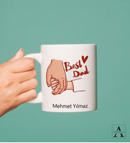 Kişiye Özel Best Dad Babalar Günü Tasarım Kupa