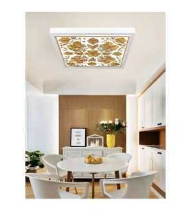 Bakır Yapraklar Avize, 60X60 MODERN KARE, Led AVİZE, 6400K-BEYAZ IŞIK, led panel, ev avize,