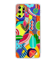 PrintiFy Samsung Galaxy S20 Plus ile Uyumlu 1mm Slim Fit Retro Colors 6 Baskılı Şeffaf  Kılıf
