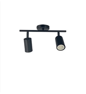 RİOLİGHT LED 1 SPOT,LED AVİZE SİYAH GÖVDE 2XGU10 DUYLU GÜN IŞIĞI 360 DERECE HAREKETLİ BAŞLIK SPOT