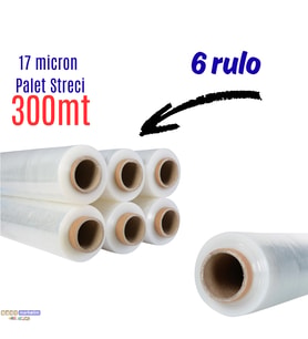 Palet Ambalaj Streci Streç Film 50cm*300metre 6adet (1koli)