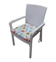 MİRZADE 6 Adet Duck Bezi Rattan Minderi-taç-33712-01