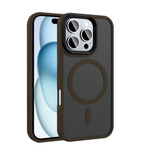 Coverzone ?Phone 16 Pro Max ile Uyumlu Sert PC Arka Y�zey Wireless ?arj �zellikli Buzlu Saydam ZF Kapak